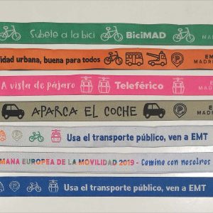 Merchandising pulseras personalizadas EMT Madrid