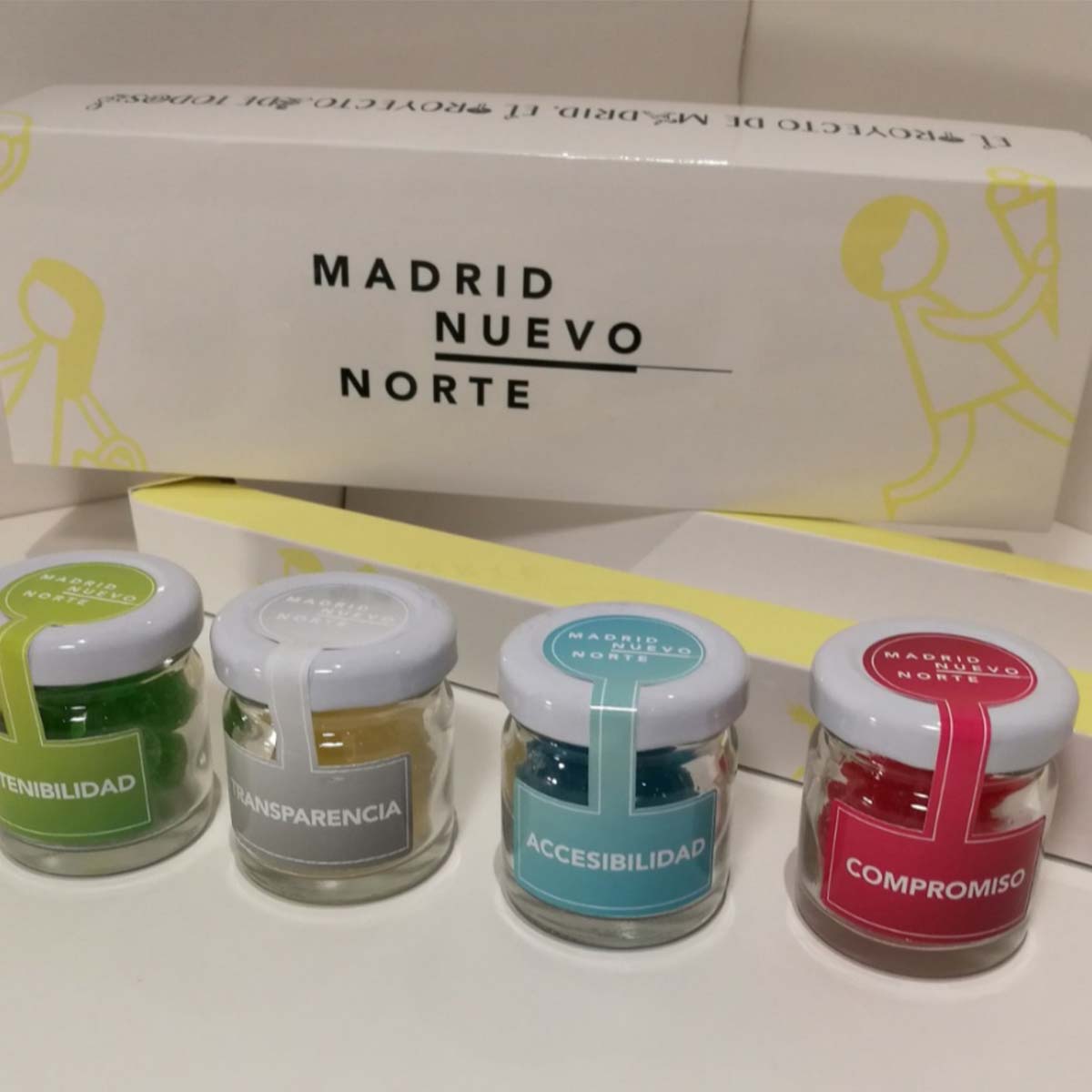 Merchandising tarros de valores Madrid Nuevo Norte